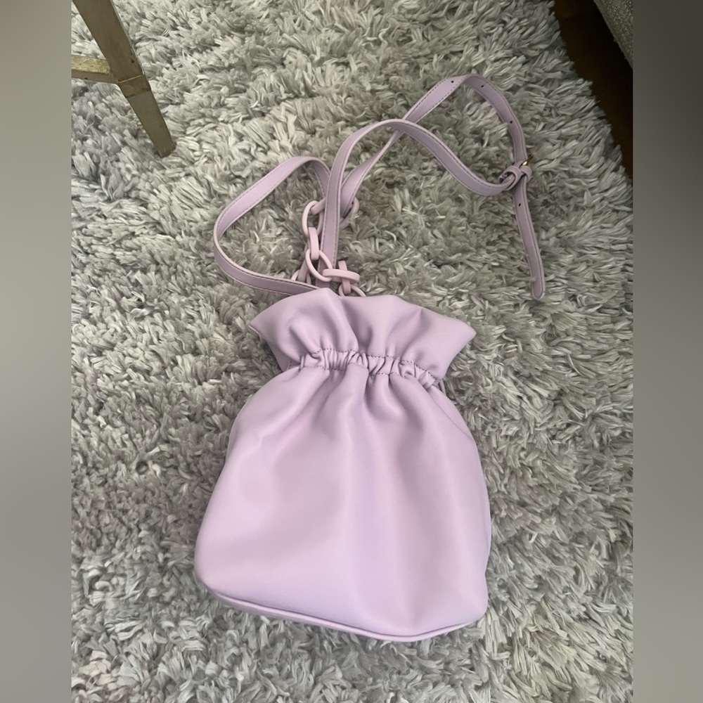 Aqua Pastel purple crossbody pouch bag